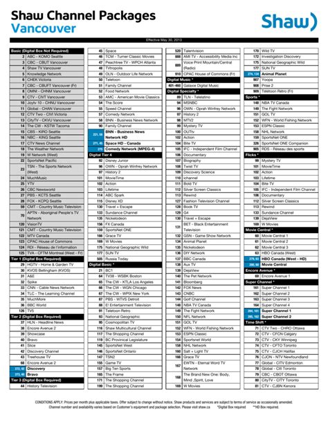 shaw cable packages for seniors.